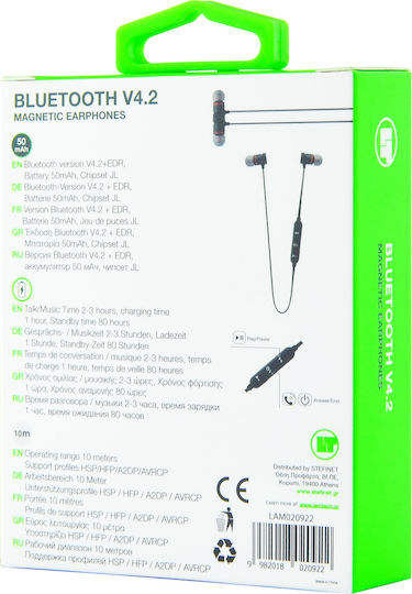 Lamtech LAM020922 In-ear Bluetooth Handsfree Ακουστικά Μαύρα