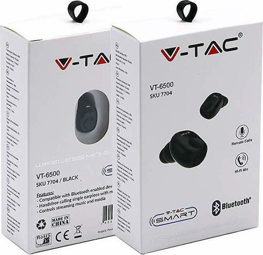 V-TAC VT-6500 In-ear Bluetooth Handsfree Earphone Black