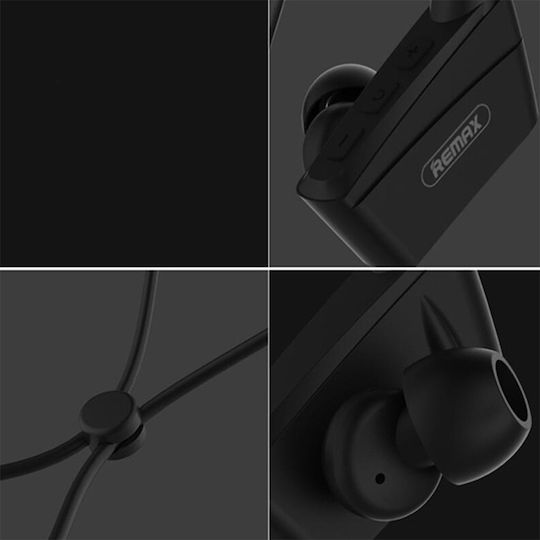 Remax RB-S19 In-ear Bluetooth Handsfree Ακουστικά με Αντοχή στον Ιδρώτα Μαύρα