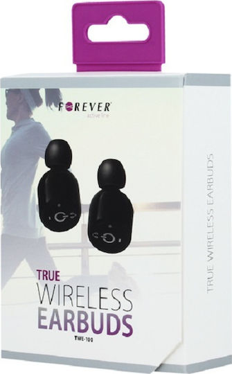 Forever TWE-100 In-ear Bluetooth Handsfree Ακουστικά με Θήκη Φόρτισης Μαύρα
