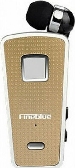 Fineblue F970 In-ear Bluetooth Handsfree Ακουστικό Πέτου Χρυσό