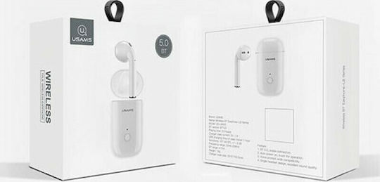 Usams LB In-ear Bluetooth Handsfree Ακουστικό Λευκό