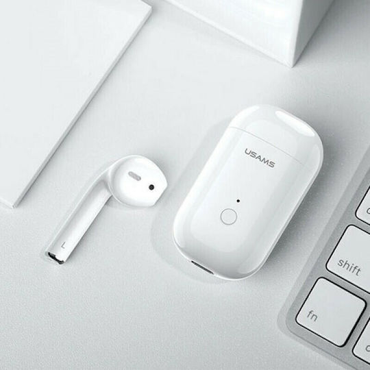Usams LB In-ear Bluetooth Handsfree Ακουστικό Λευκό
