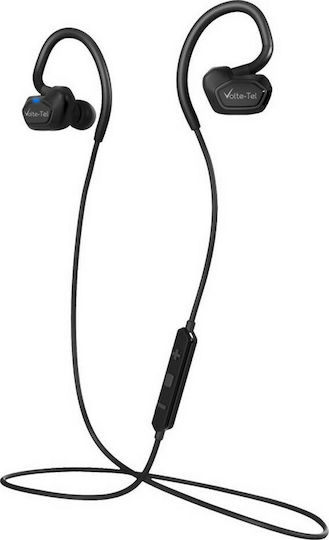 Volte-Tel VT600 In-ear Bluetooth Handsfree Ακουστικά με Αντοχή στον Ιδρώτα Μαύρα
