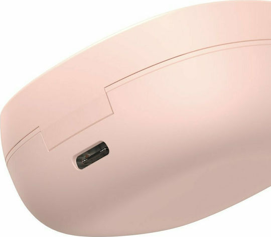 Baseus WM01 Plus In-ear Bluetooth Handsfree Ακουστικά με Θήκη Φόρτισης Ροζ