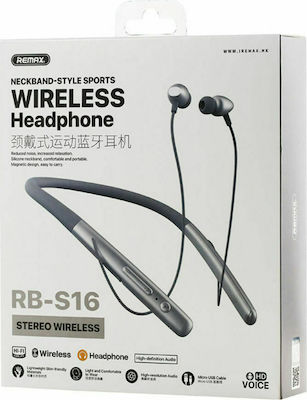 Remax RB-S16 In-ear Bluetooth Handsfree Earphones with Sweat Resistance Blacα