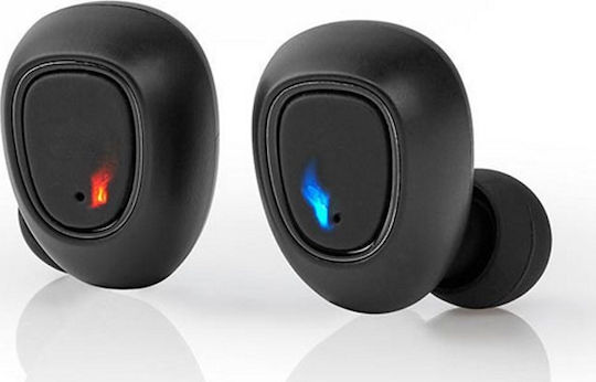Nedis HPBT5052BK In-ear Bluetooth Handsfree Ακουστικά με Θήκη Φόρτισης Μαύρα