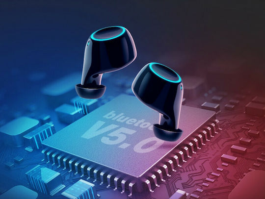 BlitzWolf BW-FYE3S In-ear Bluetooth Handsfree Ακουστικά με Θήκη Φόρτισης Μαύρα