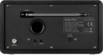 Kruger & Matz KM0816 Radio de masă Cu alimentare la rețea DAB+ cu Bluetooth Negru