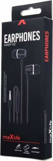 Maxlife MXEP-02 In-Ear Freihändig Kopfhörer mit Stecker 3.5mm Schwarz