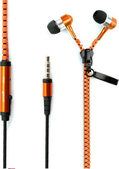 Amazing Zip În ureche Handsfree cu Mufă 3.5mm Portocaliu