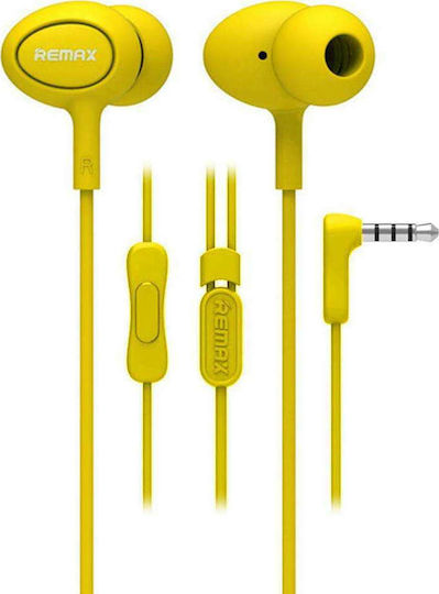 Remax RM-515 In-ear Handsfree με Βύσμα 3.5mm Κίτρινο