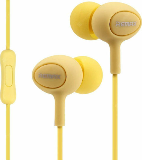 Remax RM-515 In-ear Handsfree με Βύσμα 3.5mm Κίτρινο