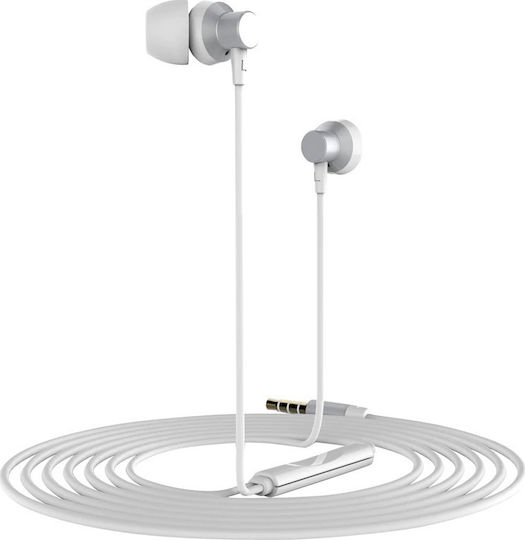 Remax RM-512 In-ear Handsfree με Βύσμα 3.5mm Ασημί