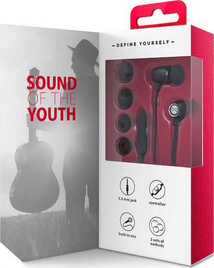 Forever MSE-100 In-ear Handsfree με Βύσμα 3.5mm Μαύρο