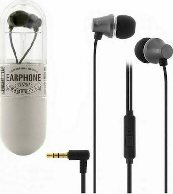 WK Wi80 In-Ear Freihändig Kopfhörer mit Stecker 3.5mm Schwarz