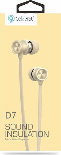Yison D7 In-ear Handsfree με Βύσμα 3.5mm Χρυσό