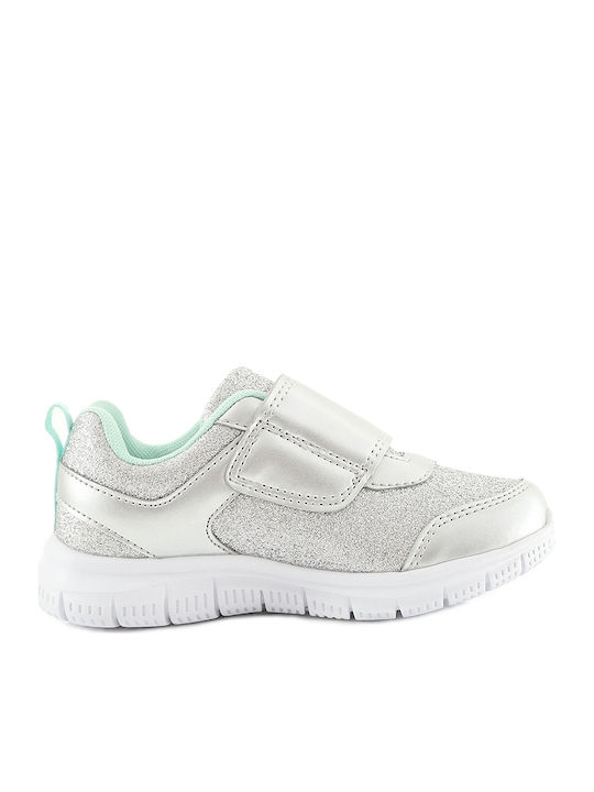 Glitter Αθλητικά Παιδικά Παπούτσια Running με Σκρατς Ασημί