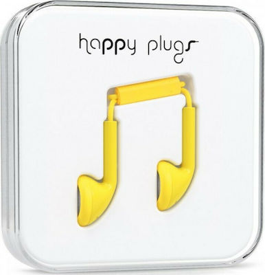 Happy Plugs Earbud Earbuds Handsfree with 3.5mm Connector Yellow