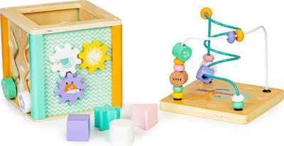 Ecotoys Activity Cube Εκπαιδευτικός Κύβος made of Wood for 36++ Months