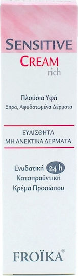 Froika Sensitive Rich Cremă Hidratantă de Zi 24h pentru Față cu Acid Hialuronic și Peptide 40ml