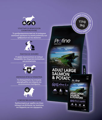 Profine Adult Large 3kg Dry Food for Adult Dogs of Large Breeds with Salmon