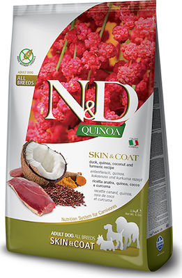 Farmina N&D Quinoa Skin & Coat 7kg Ξηρά Τροφή χωρίς Σιτηρά για Ενήλικους Σκύλους με Πάπια