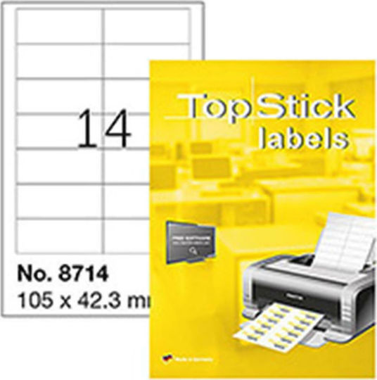 Topstick 1400 Αυτοκόλλητες Ετικέτες Α4 Ορθογώνιες 105x42.3mm