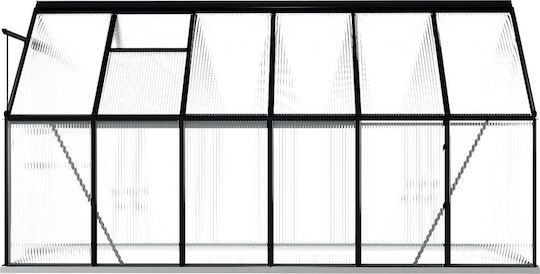 vidaXL 48218 Gewächshaus Typ Haus mit Aluminiumrahmen 3.7x1.9x22m