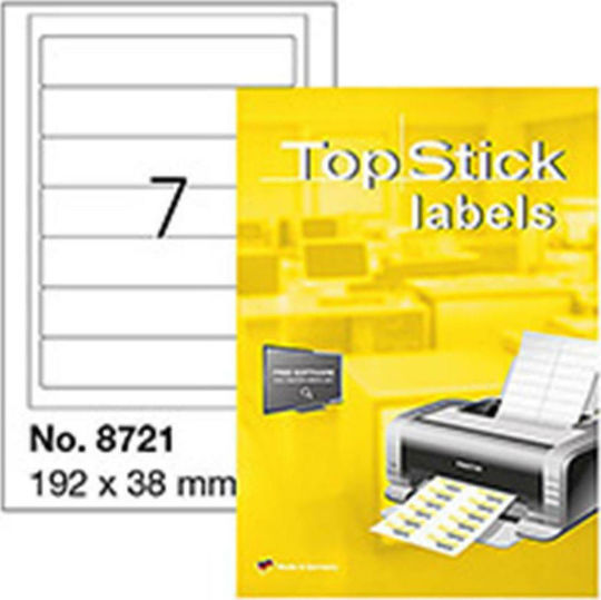Topstick 700 Αυτοκόλλητες Ετικέτες Α4 Ορθογώνιες 192x38mm
