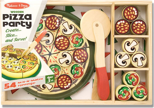 Melissa & Doug Holz Pizza Für Kinder Ab 3 Jahren 60 Stück