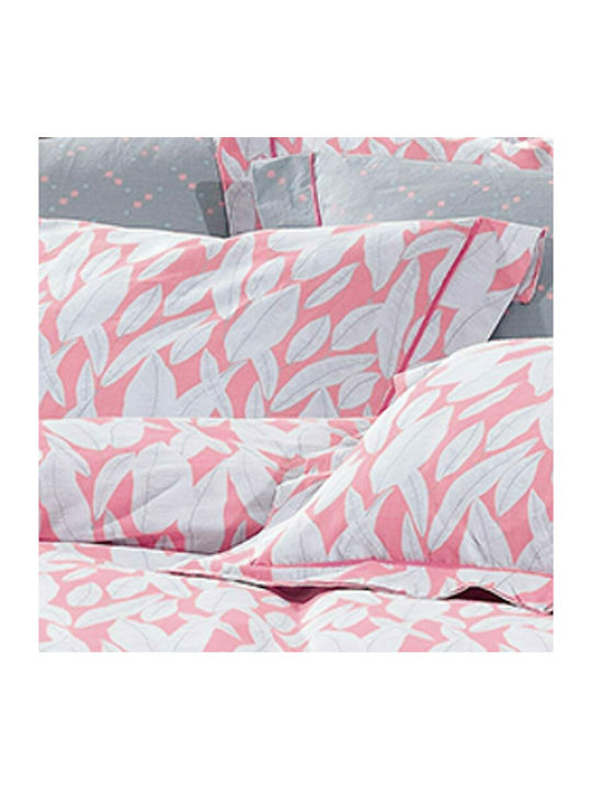 Borea Duvet Cover Set Cotton Queen with 2 Pillowcases 220x240 Elegant Leaves