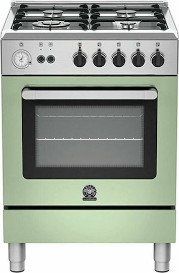 La Germania RI6 4C 81T C XV Aragaz cu Gaz Lichefiat 65lt cu Plite pe Gaz Lichefiat L59.5cm. Green