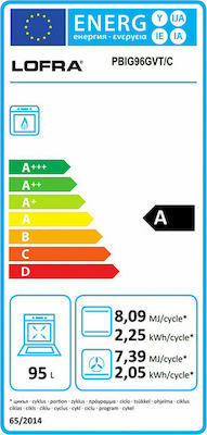 Lofra 90 P BI G96GVT/C Κουζίνα Φυσικού Αερίου 94lt με Εστίες Φυσικού Αερίου Π90εκ. Μπεζ