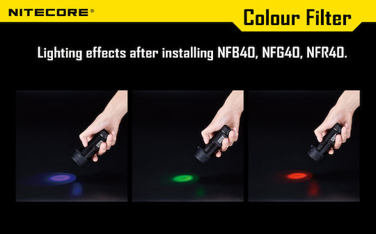 NiteCore NFB40 Objektivfilter Rot