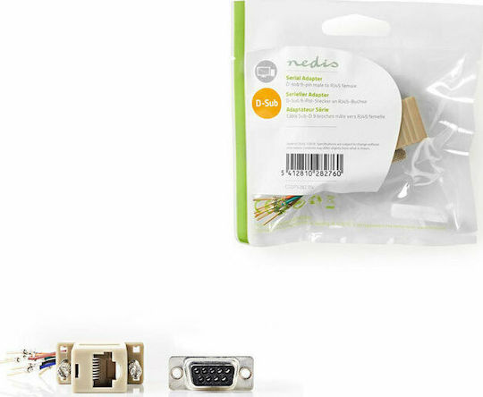 Nedis Конвертор VGA мъжки към RJ-45 женски Бял 1бр CCGP52821IV