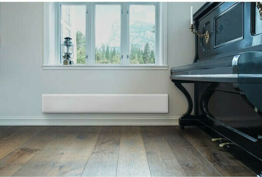 Nobo NTL2N12 Slimline Convector Heater Wall 1250W with Electronic Thermostat 152.5x20cm White