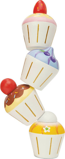 Le Toy Van Wooden Cupcakes από Ξύλο για 2+ Ετών 4τμχ