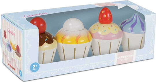 Le Toy Van Wooden Cupcakes από Ξύλο για 2+ Ετών 4τμχ