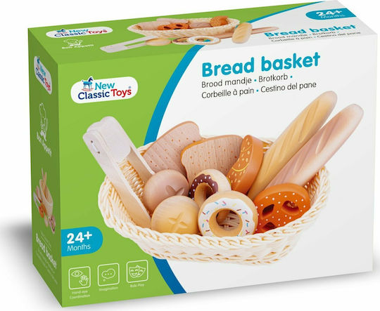 New Classic Toys Basket With Wooden Pastries For 12+ Years
