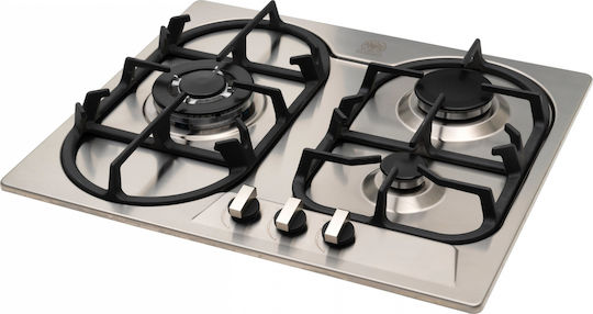La Germania Natural Gas Cooktop Autonomous 59x50εκ. Silver
