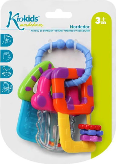 Kiokids Homes Keys Μασητική Κουδουνίστρα Οδοντοφυΐας από Πλαστικό για 3 m+