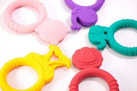 Marcus & Marcus Giraffe Teething Ring from Silicone for 0 Months+