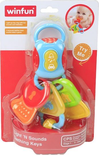 MG Toys Teething Keys and Rattle for Teething from Plastic for 3 Months+