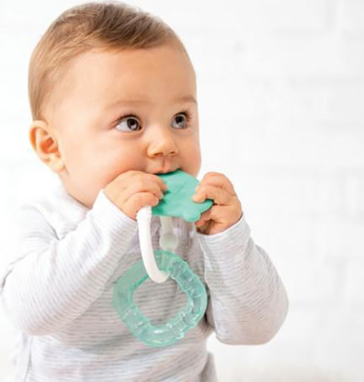 Nattou Bear Teething Rattle with Gel made of Silicone for 0 m+