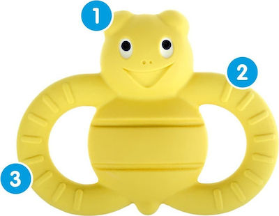 Mam Ellie Η Μελισσούλα Teething Ring made of Rubber for 3 m+ Yellow 1pcs