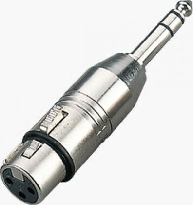 Proel AT295 Μετατροπέας 6.3mm male σε XLR female Ασημί 1τμχ