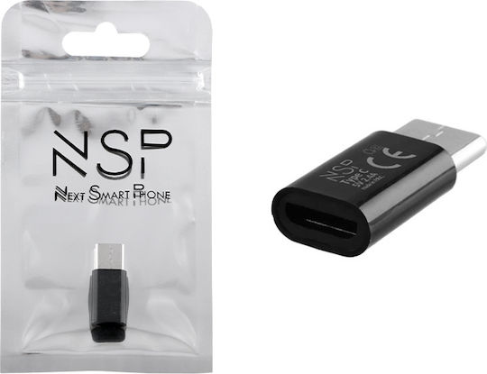 NSP Μετατροπέας USB-C male σε micro USB female 1τμχ 8190537