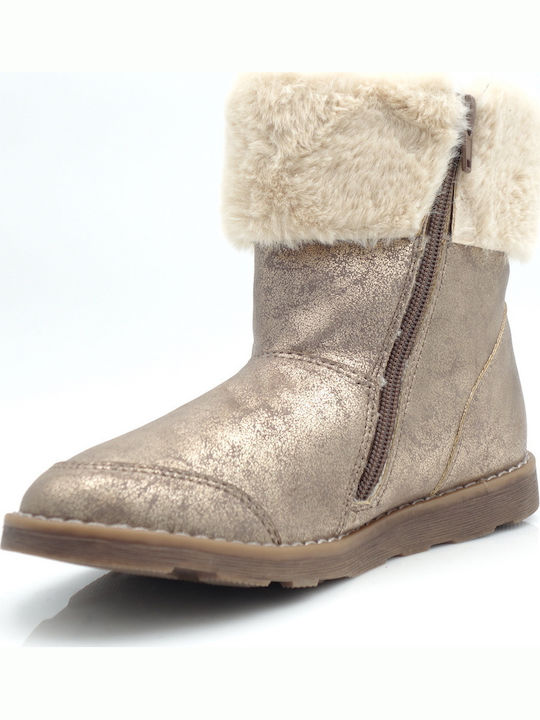 Kinderstiefeletten mit Reißverschluss Beige