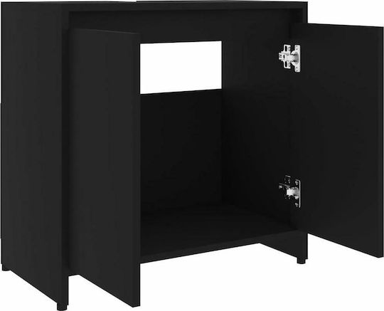 vidaXL Πάγκος χωρίς Νιπτήρα Μ60xΒ33xΥ58cm Μαύρος
